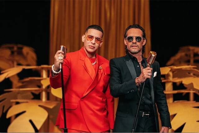 Daddy Yankee y Marc Anthony en un concierto virtual