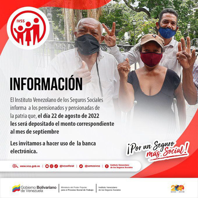 Enterese cuando será pagada la pensión de septiembre