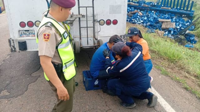 Reportan accidente de tránsito en la vía Valle de la Pascua – Tucupido