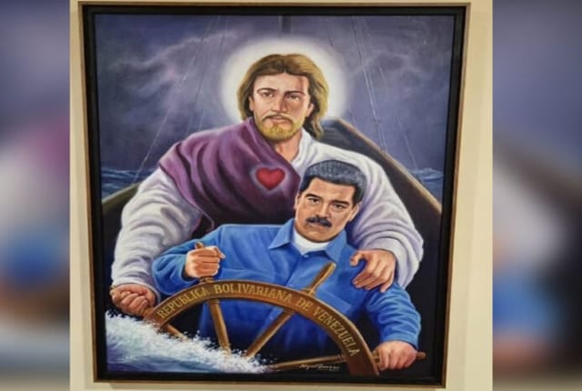 Mira el cuadro que utilizó Maduro para su mensaje de Semana Santa